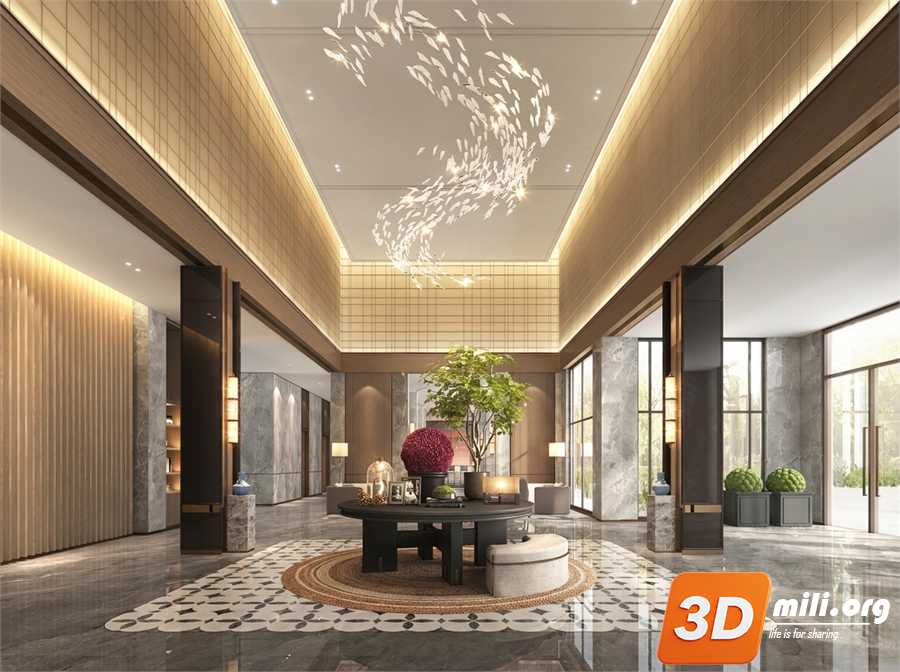 Lobby Decoration Skp Files 